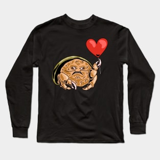 Sponge Crab Valentines Day Long Sleeve T-Shirt